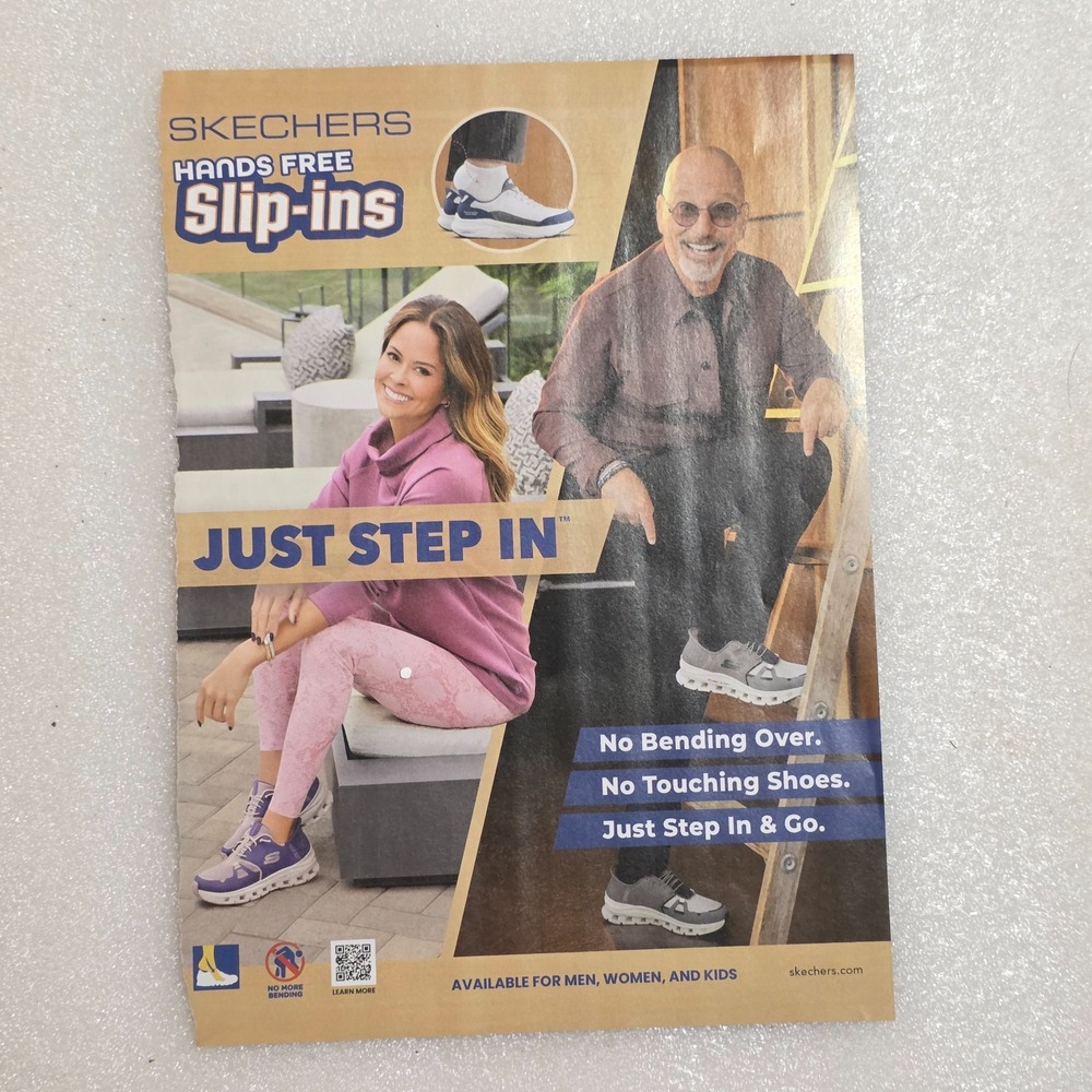 Print Ad Skechers Hands Free Slip-ins Brooke Burke Howie Mandel Vanity Fair 2025